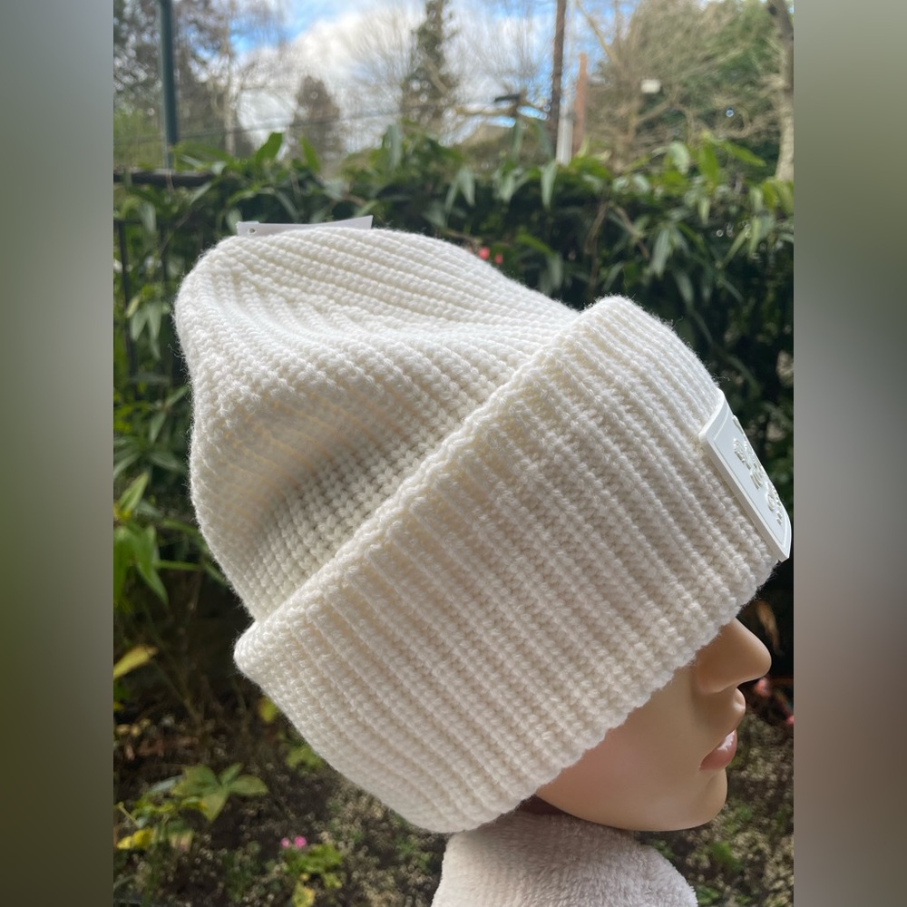 Coach Cream Ribbed Knit Beanie - Picture 5 of 17